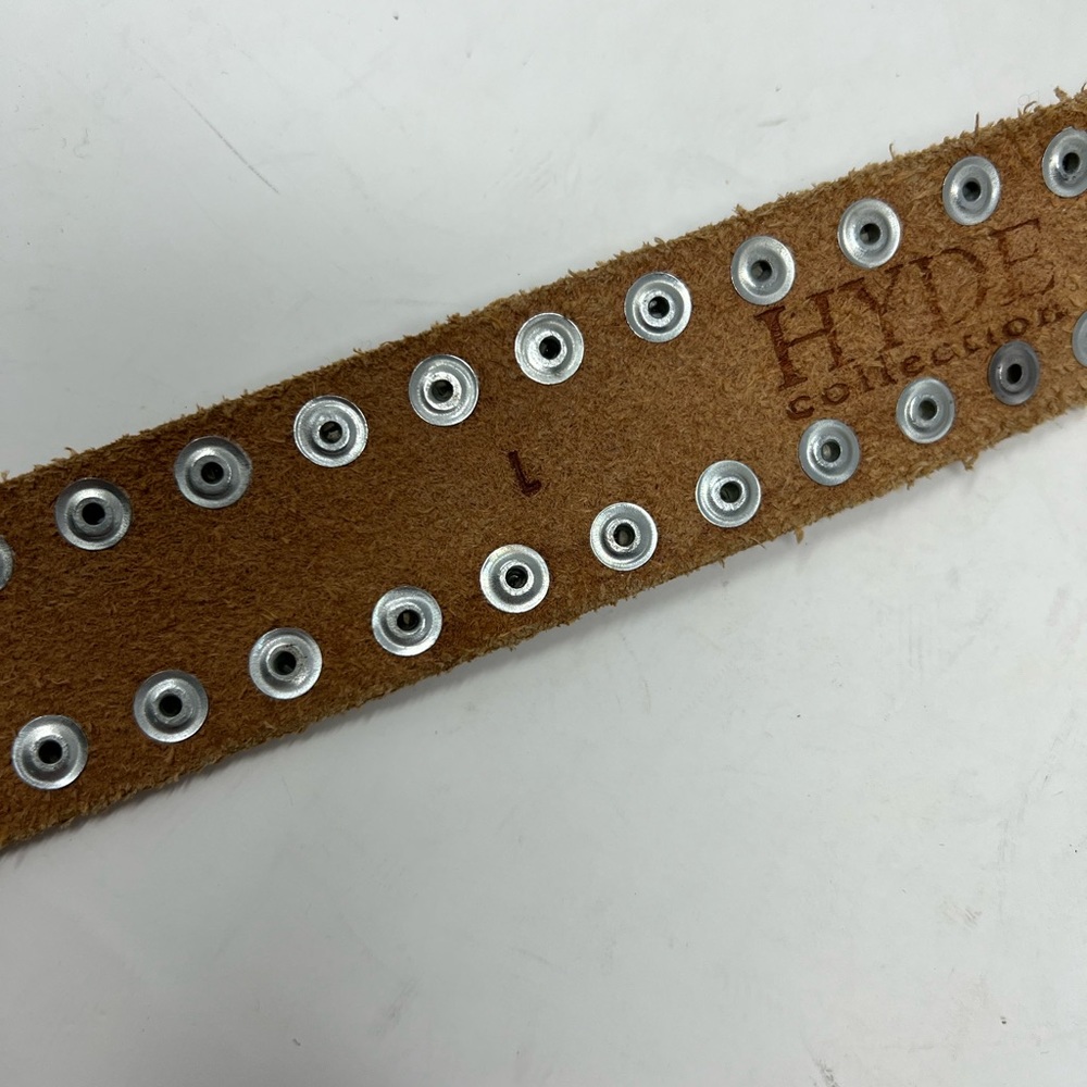 Hyde Collection Studded Eagle Tooled Leather Belt - image 5